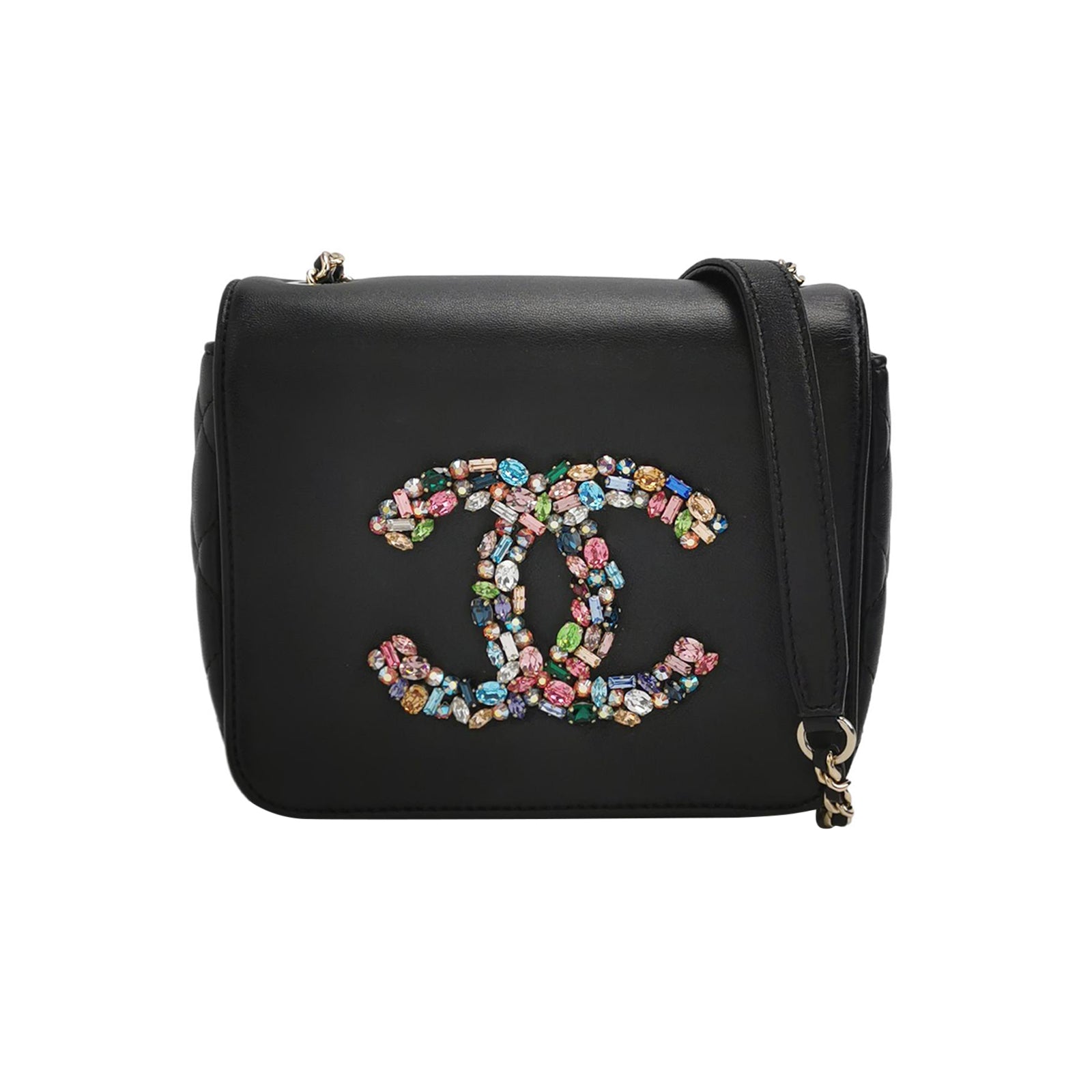 Flap Bag Lambskin CC turn-lock logo